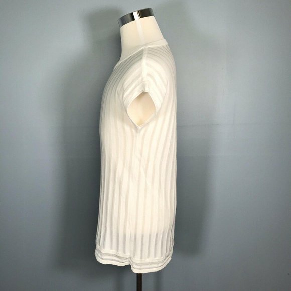 Vince Camuto Women’s Top M Medium Striped Solid - Picture 8 of 11